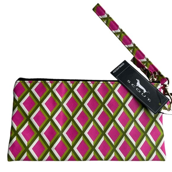 SCOUT Kate‎ Wristlet Purse Pink Multi Quilted Lined Zip Wallet - Picture 5 of 14